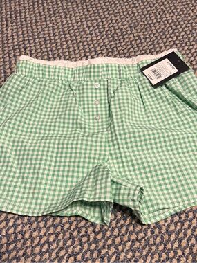 Art Class Green and White Gingham Boxer Shorts